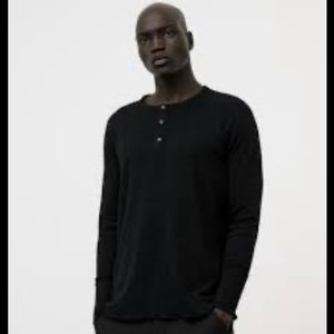 Wings + Horns 1x1 Slub long sleeve Henley